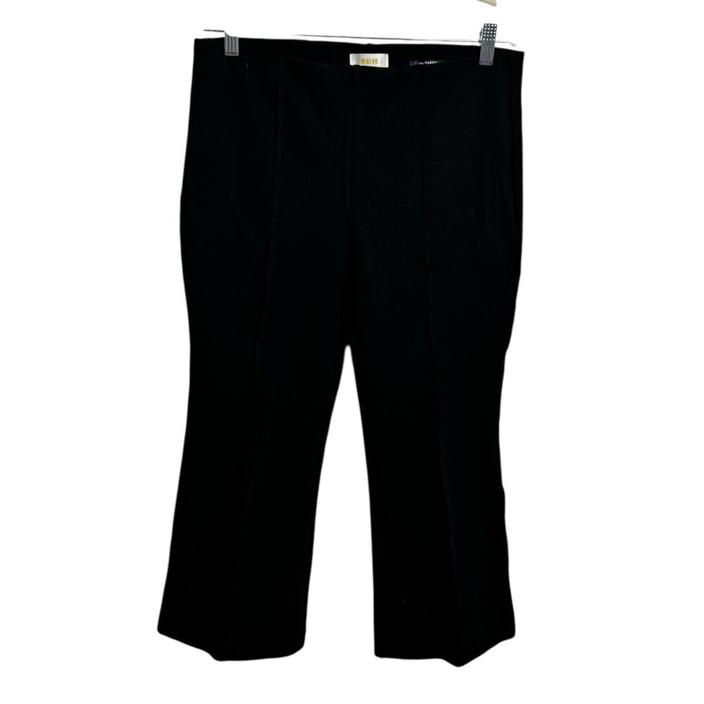 Maeve‎ by Anthropologie The Margot Cropped Kick Flare Pant Women M Black Minimal
